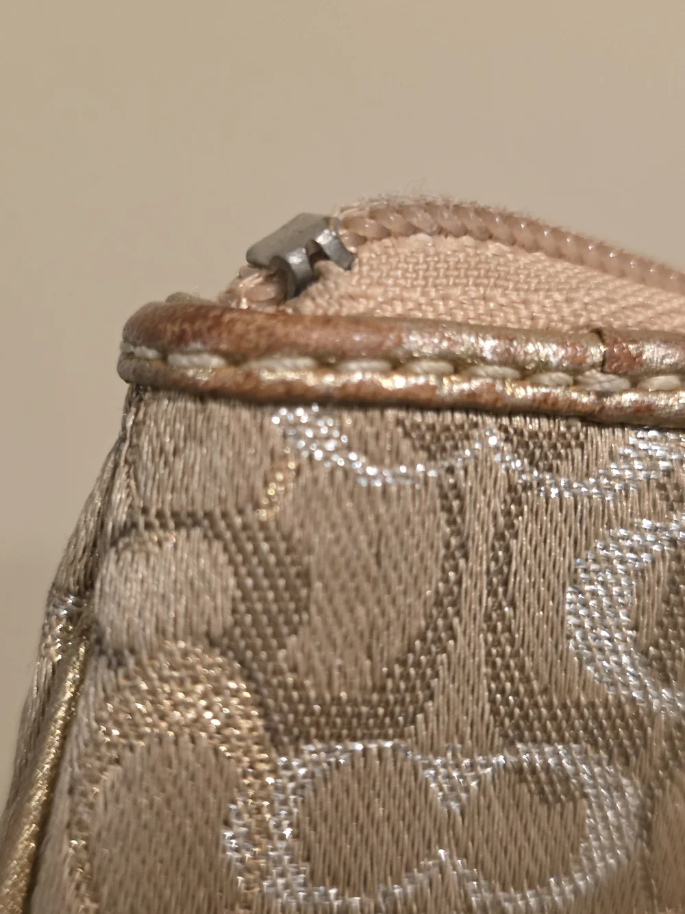 Coach Gold Signature Wristlet